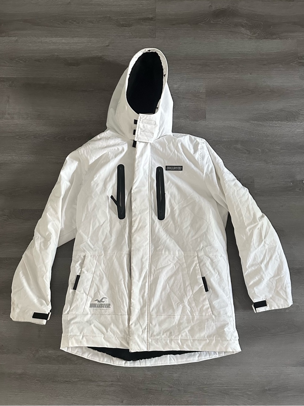 Hollister White All Weather Collection Parka US Men Size XL
